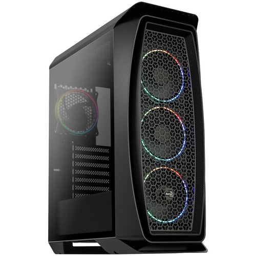 Aerocool Aero One Eclipse kabinett midtårn ATX herdet glass svart forfra