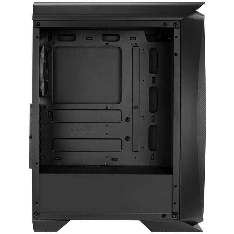 Aerocool Aero One Eclipse kabinett med synlige kabler og luftstrøm