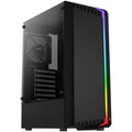 Aerocool Bionic v1 kabinett midtårn RGB herdet glass svart forfra