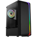 Aerocool Bionic v2 kabinett midtårn RGB herdet glass svart forfra