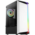 Aerocool Bionic v2 kabinett midtårn ATX RGB herdet glass svart/hvit forfra