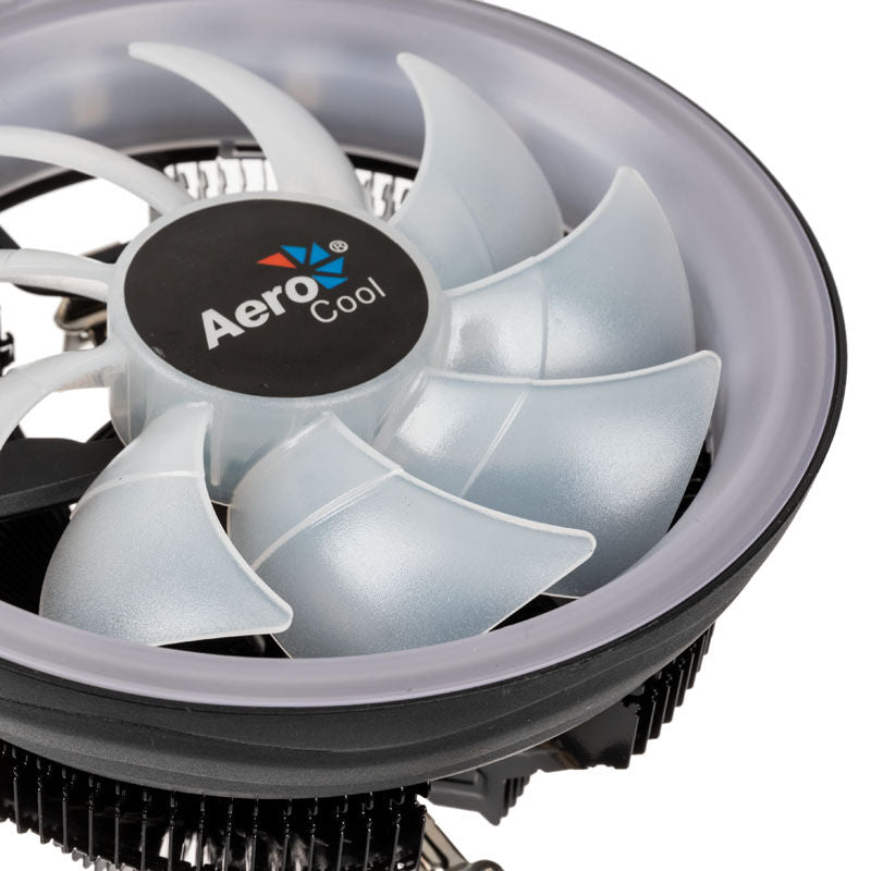 Sideprofil av Aerocool Core Plus CPU-kjøler lavprofil 120 mm ARGB