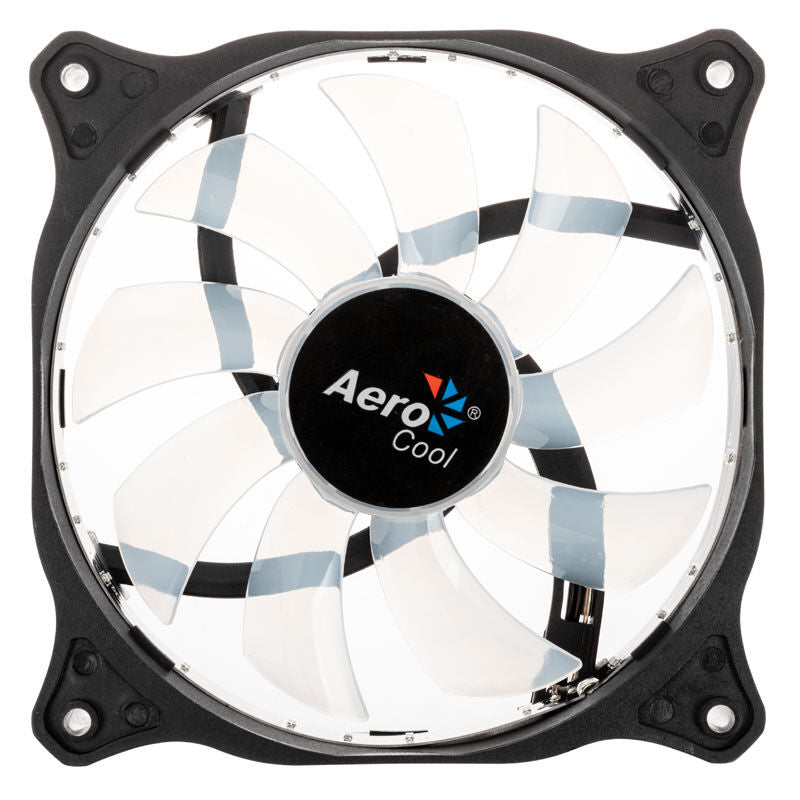 Aerocool Cosmo 12 FRGB vifte 120 mm RGB LED nærbilde av vifteblader