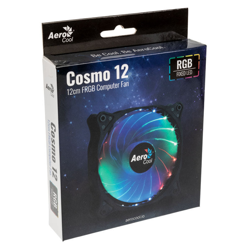 Aerocool Cosmo 12 FRGB vifte 120 mm RGB LED gummierte hjørner