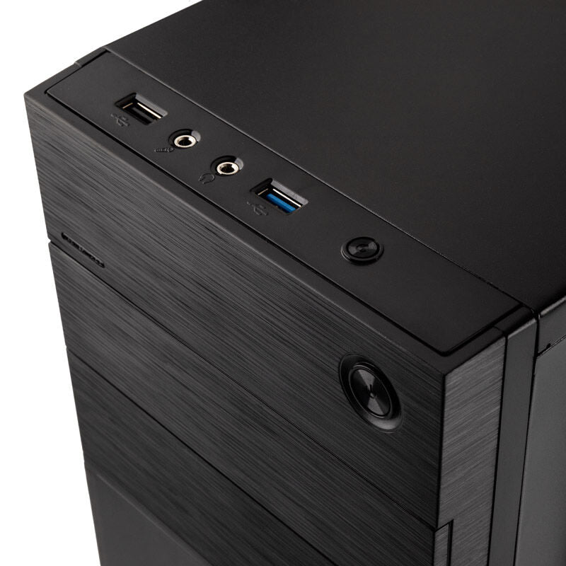 Aerocool CS-105 Cosmo kabinett minitårn RGB svart nærbilde av RGB-vifte