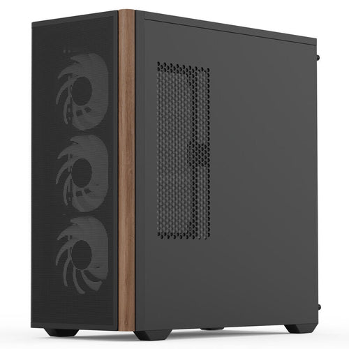 Aerocool D501A kabinett midtårn ATX herdet glass ARGB svart bakside