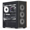 Aerocool D501A kabinett midtårn ATX herdet glass ARGB svart forfra