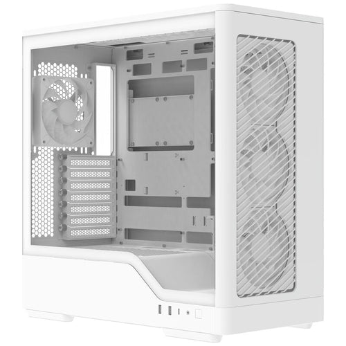 Aerocool D520A kabinett midtårn ATX herdet glass RGB hvit bakside