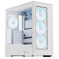 Aerocool D520A kabinett midtårn ATX herdet glass RGB hvit forfra