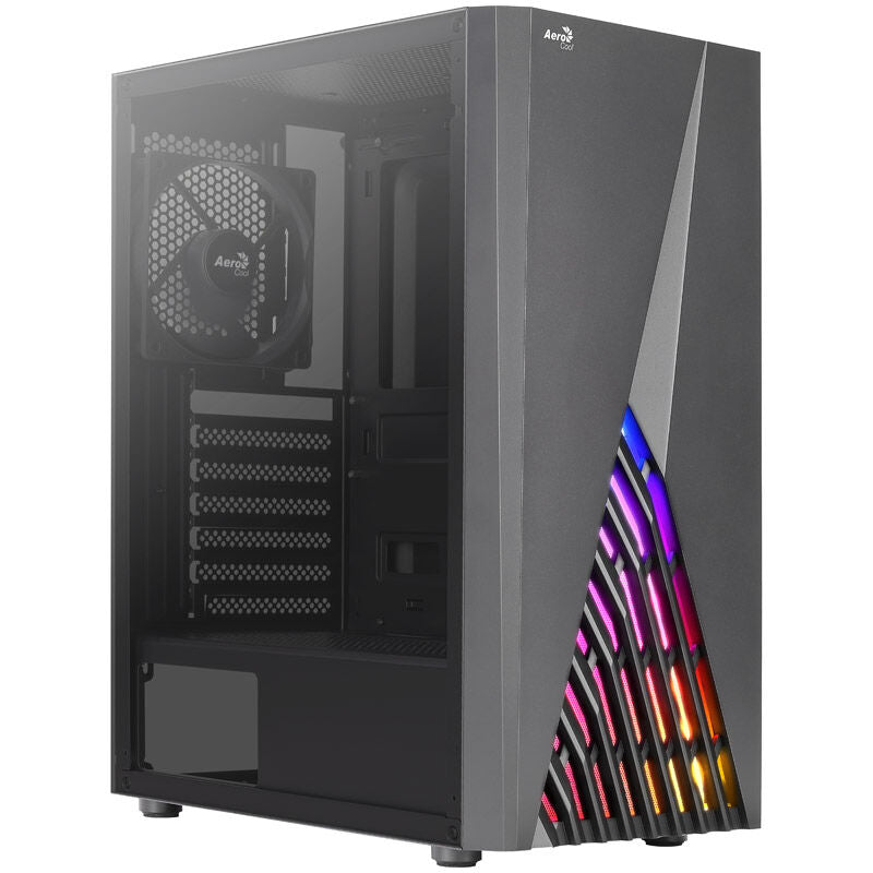 Aerocool Delta-A-BK-v1 kabinett midtårn akryl svart forfra