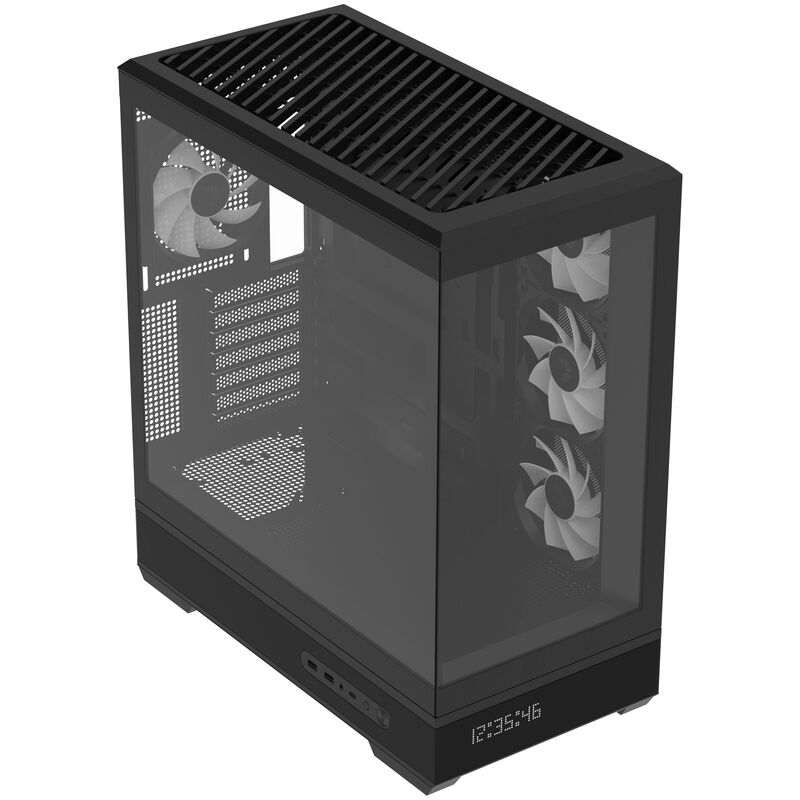 Aerocool P500B kabinett montert med komponenter
