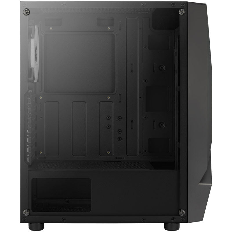 Aerocool Scape-G-BK-v3 kabinett midtårn ARGB herdet glass svart med åpen dør