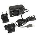Akasa 15 W USB-C strømforsyning for Raspberry Pi 4 svart forfra