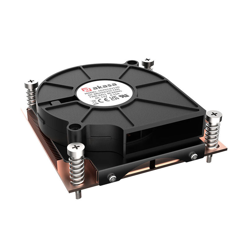 Akasa 1U Low Profile CPU-kjøler LGA1700 kobber passiv bakside