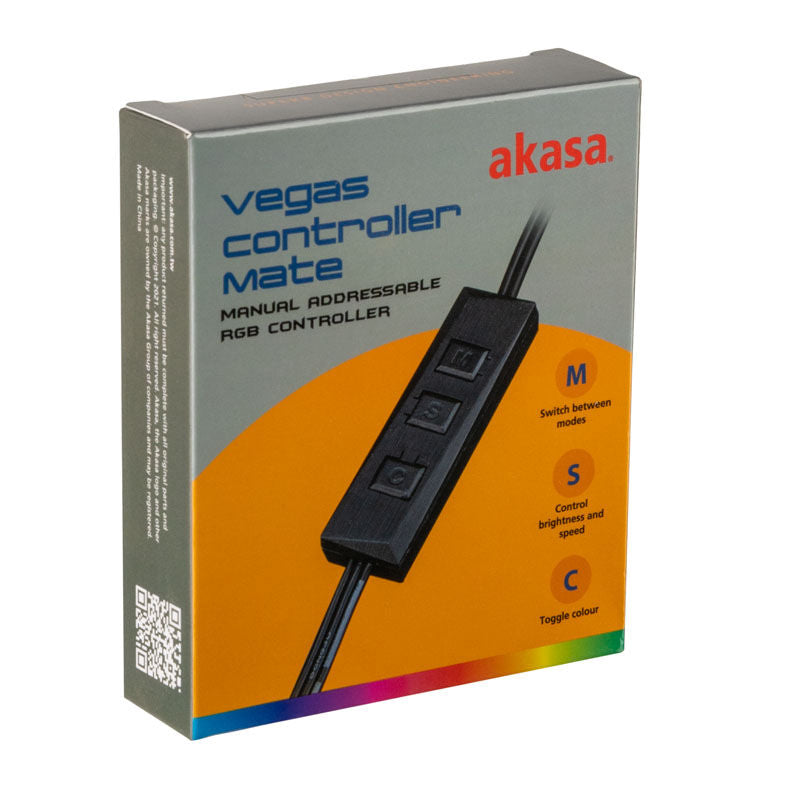 Montert kabel fra Akasa 3-pin ARGB-kontroller kabel SATA 40 cm