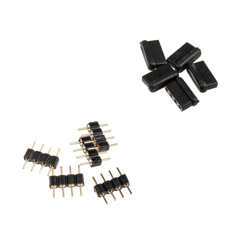 Nærbilde av Akasa 4-i-1 RGB splitterkabel 4-Pin 40 cm kontakt