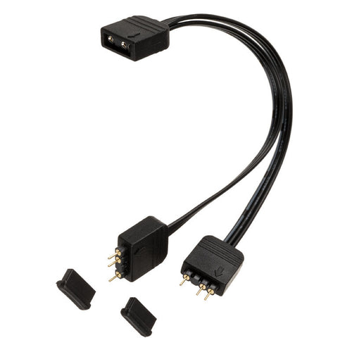 Akasa Addressable RGB LED splitterkabel 3-pin 12 cm bakside