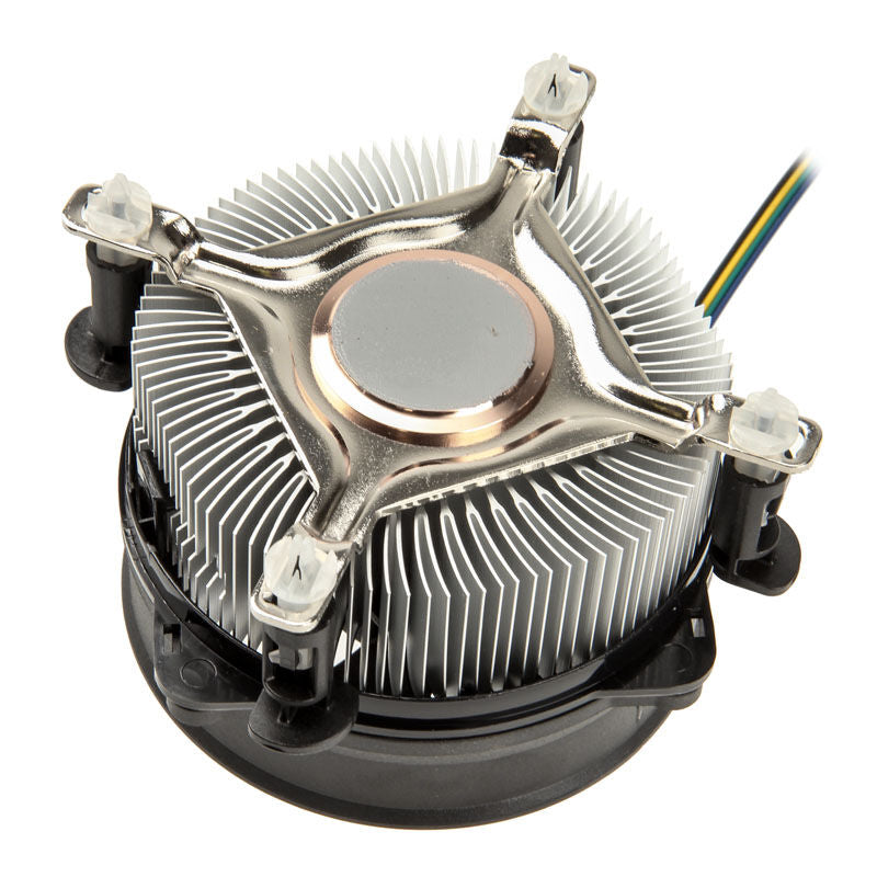 Detalj av Akasa AK-959CU CPU-kjøler 92 mm lavprofil PWM vifte