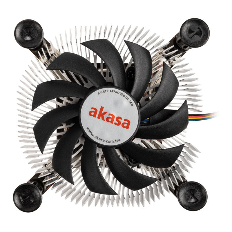 Akasa AK-CC6601EP01 lavprofil CPU-kjøler bakside