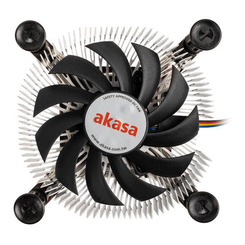 Akasa AK-CC6601EP01 lavprofil CPU-kjøler bakside