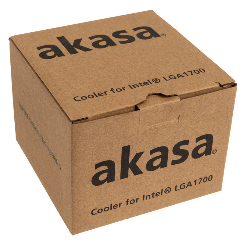 Nærbilde av Akasa AK-CC6603EP01 lavprofil CPU-kjøler aluminium