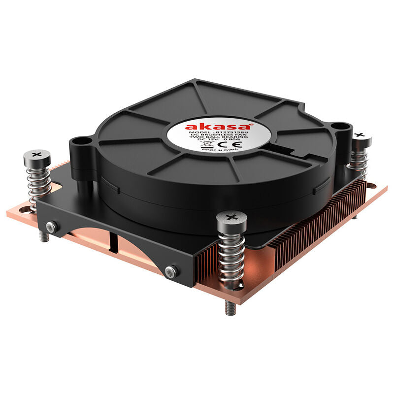 Montert Akasa AK-CC7401BT01 1U lavprofil CPU-kjøler i PC