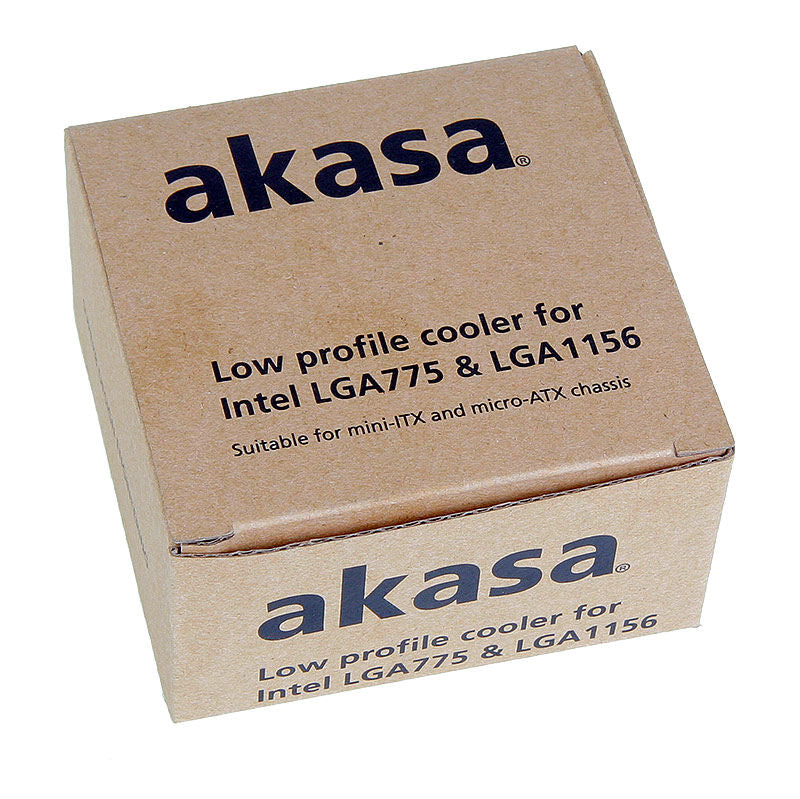 Montert Akasa AK-CCE-7106HP Low Profile CPU-kjøler Intel 74 mm PWM i PC