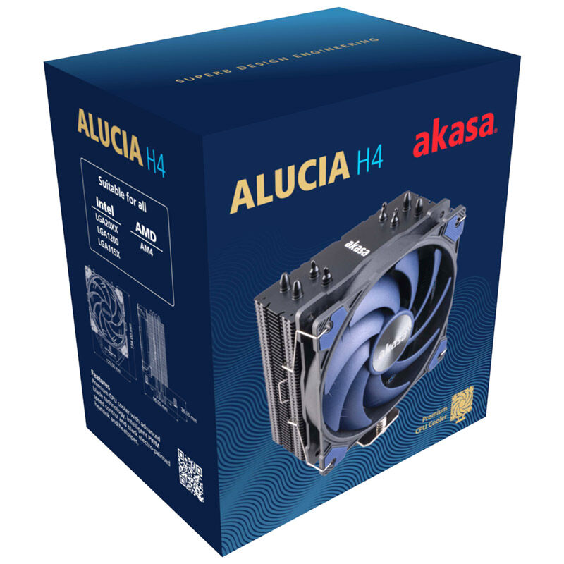 Nærbilde av vifteblad på Akasa Alucia H4 CPU-kjøler