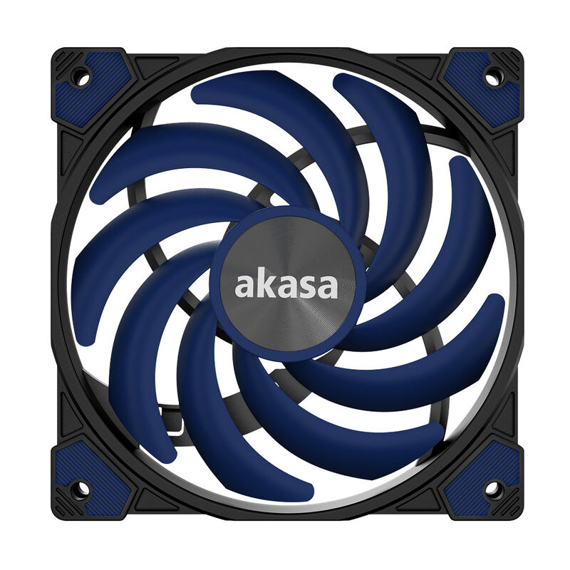 Akasa Alucia XS Slim vifte 120 mm PWM blå bakside