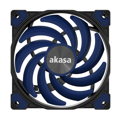 Akasa Alucia XS Slim vifte 120 mm PWM blå bakside