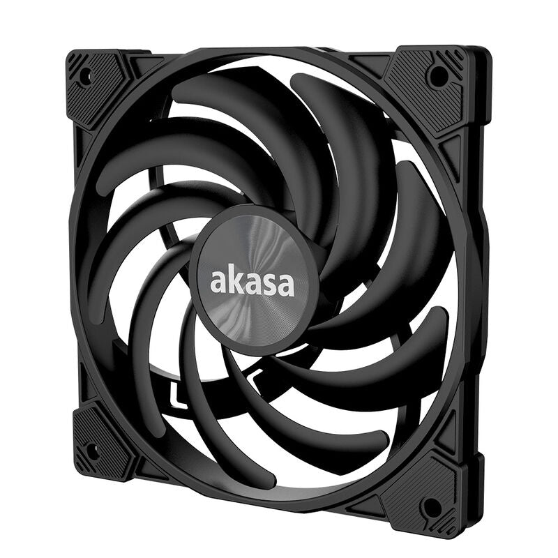 Akasa Alucia XS slimvifte 120 mm 15 mm PWM svart forfra