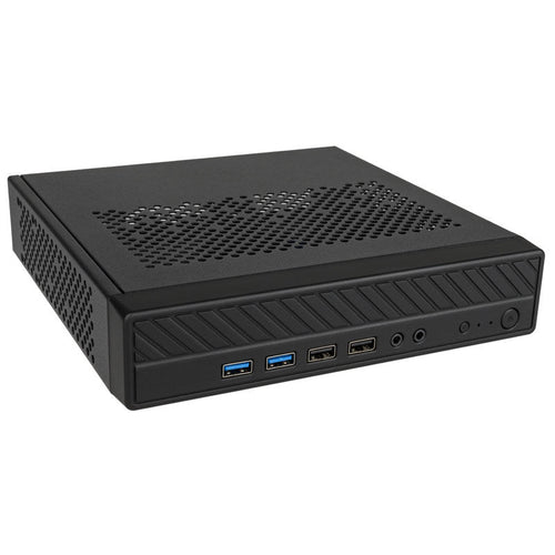 Akasa Cypher MX3 Thin Mini-ITX HTPC-kabinett OEM svart forfra