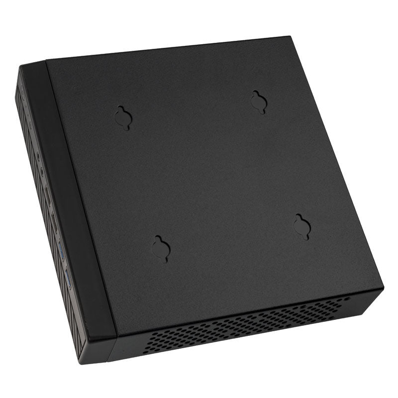 Detalj av Akasa Cypher MX3 Thin Mini-ITX HTPC-kabinett OEM svart mesh-ventilasjon