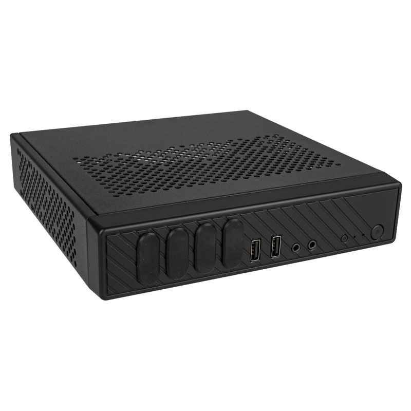 Akasa Cypher SPX Thin Mini-ITX kabinett HTPC svart forfra