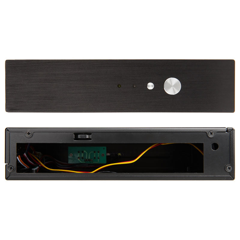 Akasa Cypher Thin-Mini-ITX kabinett svart bakside