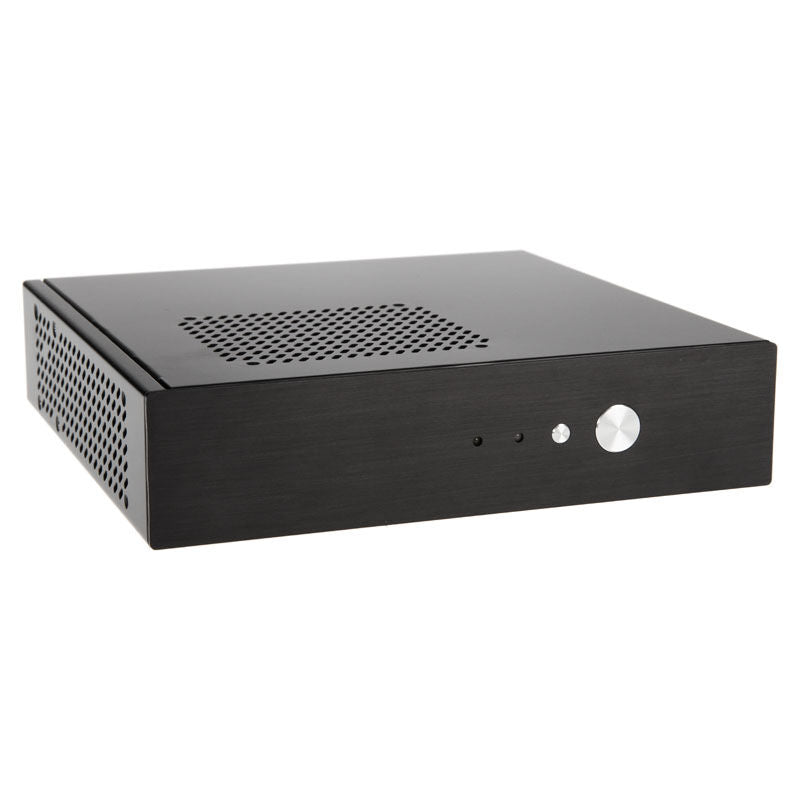 Akasa Cypher Thin-Mini-ITX kabinett inkl. 120 W strømforsyning svart forfra