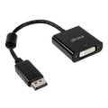 Akasa DisplayPort til DVI aktiv adapter svart 20 cm forfra