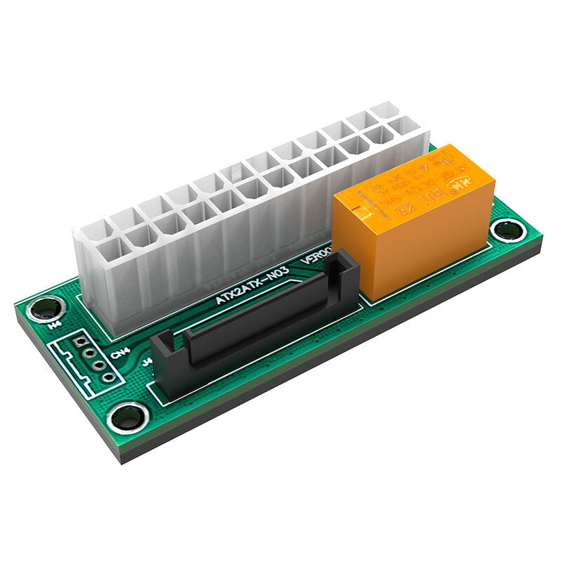 Montert Akasa Dual-/Multi-PSU-adapter i strømforsyning