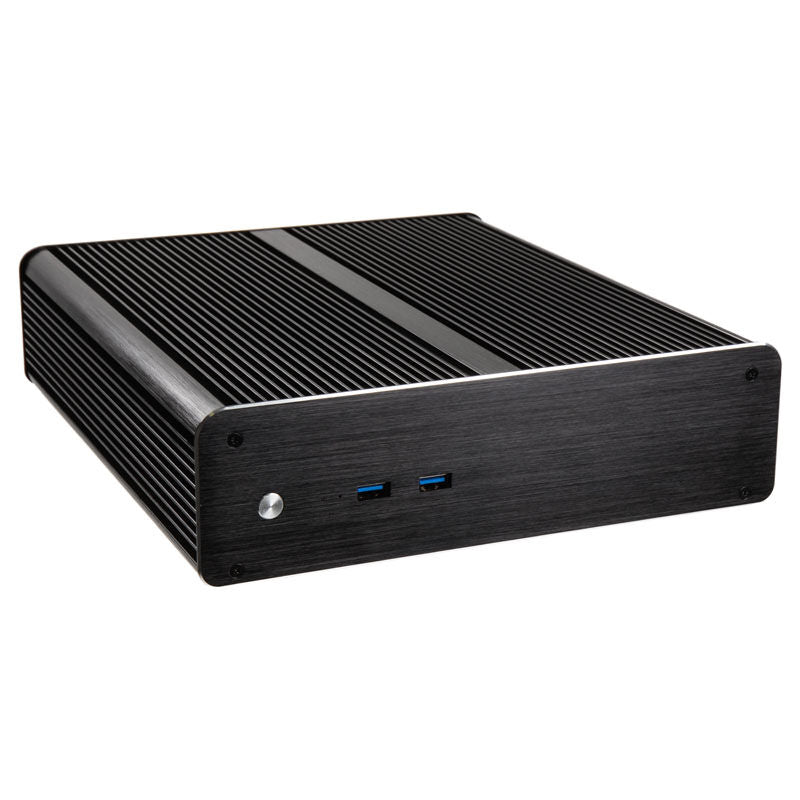 Akasa Euler M vifteløs Mini-ITX kabinett 80 W PSU OEM svart forfra