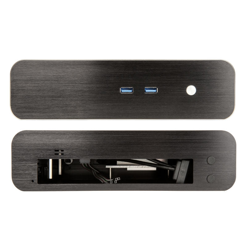 Akasa Euler S vifteløs Thin Mini-ITX kabinett bakside