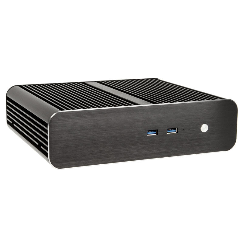 Akasa Euler S vifteløs Thin Mini-ITX kabinett OEM svart forfra