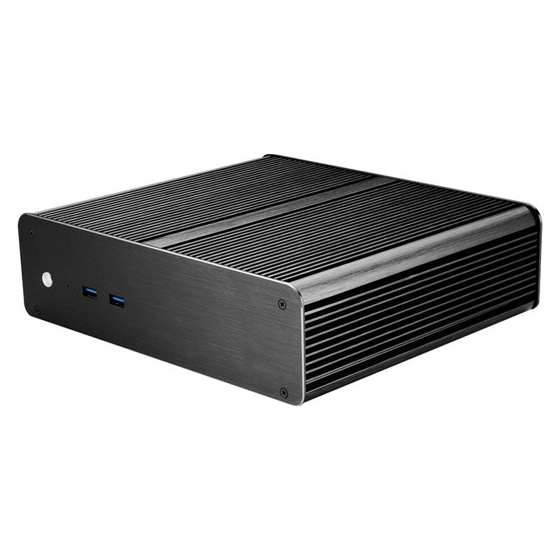 Akasa Euler T Plus Thin Mini-ITX kabinett vifteløs svart bakside