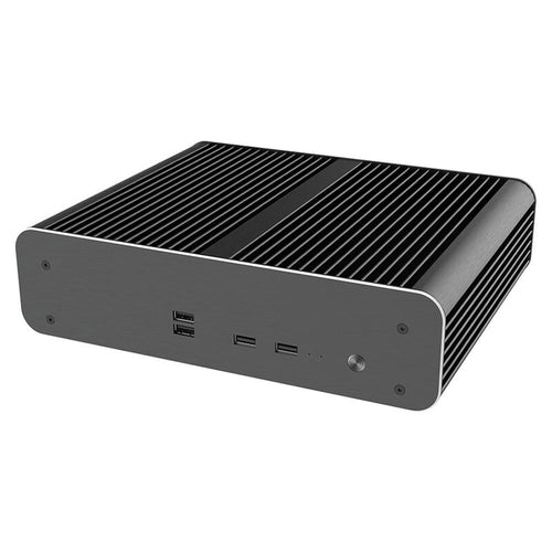 Akasa Euler TX3 vifteløst Mini-ITX kabinett aluminium svart bakside