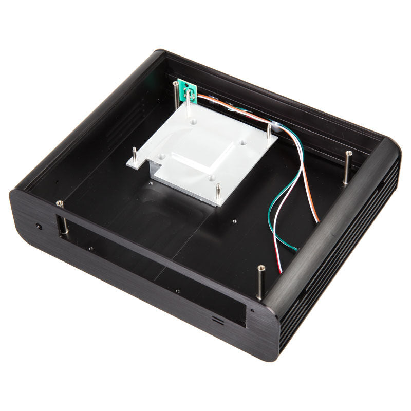 Akasa Euler vifteløs Thin-Mini-ITX kabinett OEM svart detalj av frontpanel