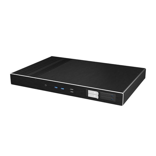 Akasa Galileo TU Plus MKII Mini-ITX kabinett vifteløs svart bakside