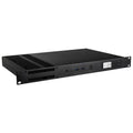 Akasa Galileo TU1 Thin-Mini-ITX 1U kabinett aluminium svart forfra