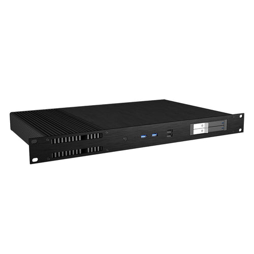 Akasa Galileo TU1 Plus MKII Mini-ITX rackkabinett vifteløs forfra