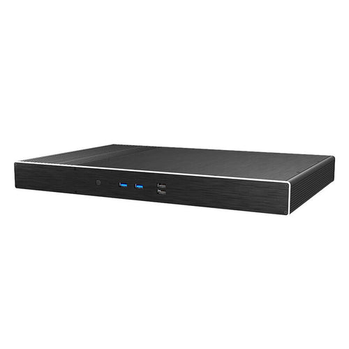 Akasa Galileo TU2 Plus MKII Mini-ITX kabinett vifteløs svart bakside