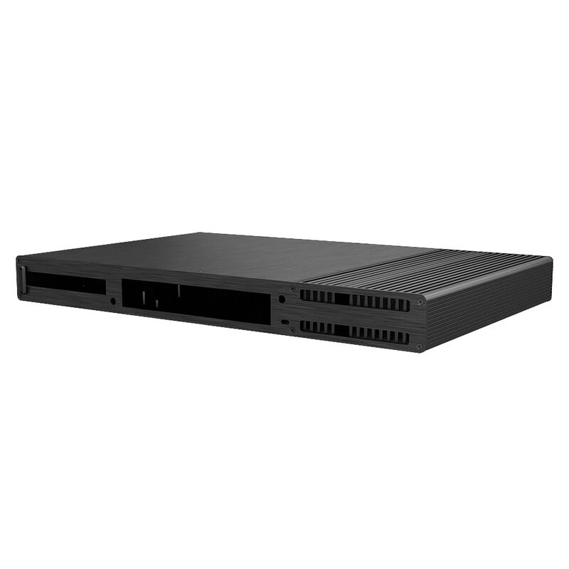 Akasa Galileo TU2 Plus MKII Mini-ITX kabinett vifteløs svart montert i setup