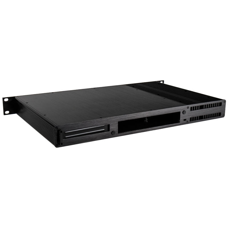 Akasa Galileo TU3 Thin-Mini-ITX 1U kabinett aluminium svart bakside